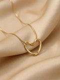 Sculpted Heart Necklace - lifestyle