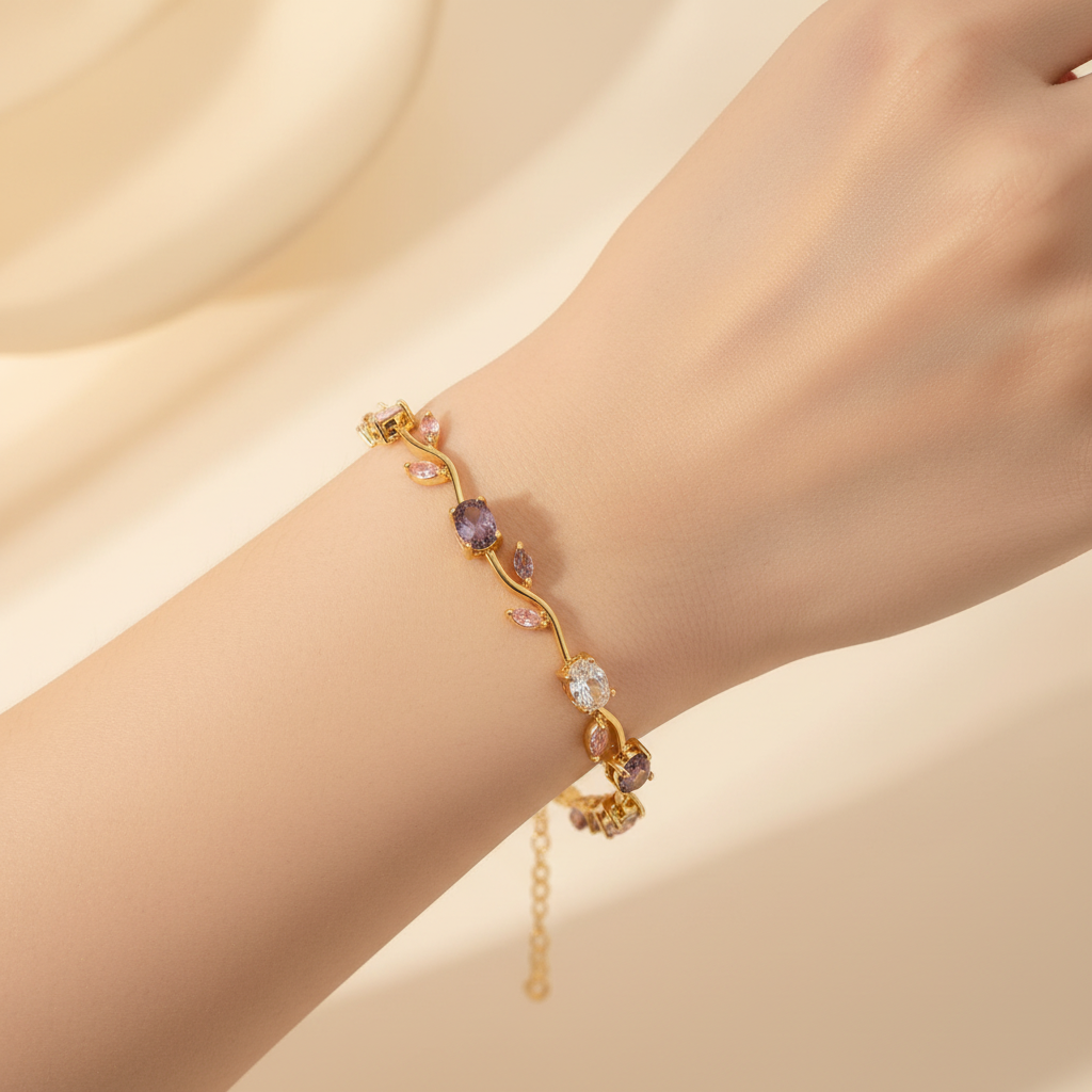 Petal Alloy Bracelet on wrist lifestyle shot