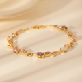 Petal Alloy Bracelet closeup crystal details